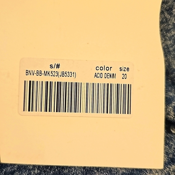 NWT Benava Butt Lifting Jean Shorts Acid Wash Stretchy Size 20 - Picture 12 of 16